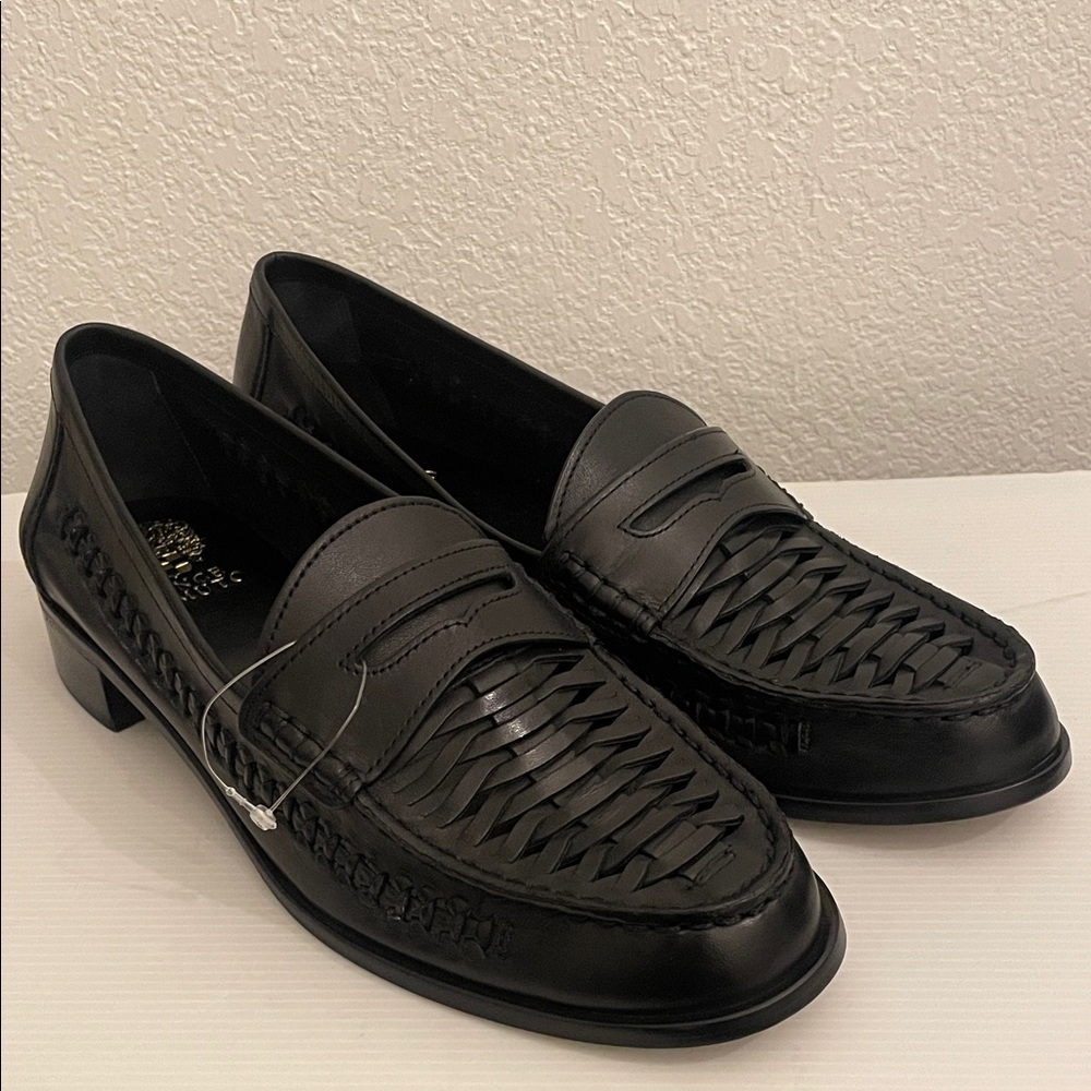 Vince Camuto Women’s Calie Braided Leather Penny Loafers